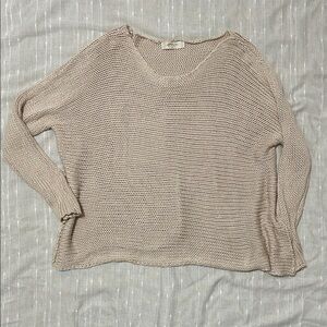 Elegant Beige Knit Sweater